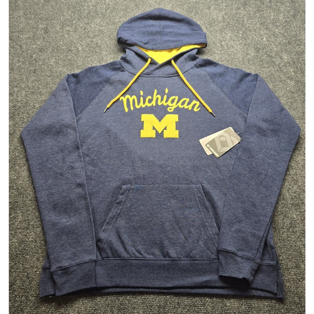 NWT Michigan Wolverines Colosseum Maze & Blue Hoodie Women's Medium